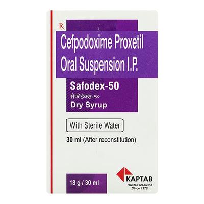 SAFODEX 50 Dry Syrup 30ml - Bacterial Infections-Cep