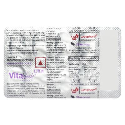 VITAWOODS LUTEIN Capsule 10's - Supplements-Sup