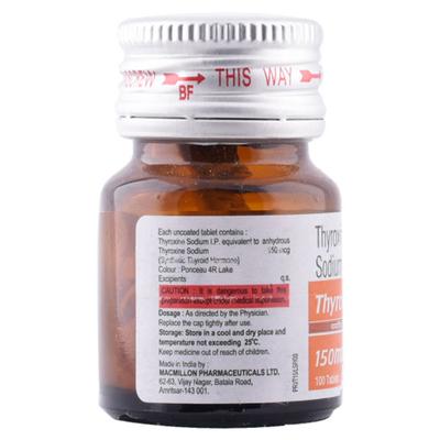 THYRORICH 150MCG TABLET 100'S - Hypothyroidism