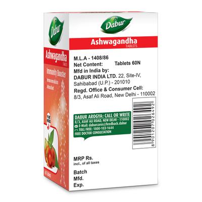 Dabur Ashwagandha Tablets 60's (Free 20's Tablets) - Ashwagandha