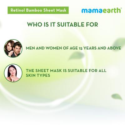 Mamaearth Bamboo Sheet Mask - Retinol 1's - Masks & Peels