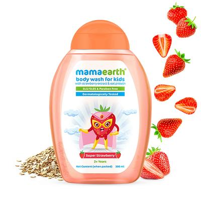Mamaearth Super Strawberry Body Wash For Kids (2+Year) 300ml - Baby Body Wash
