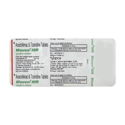 Movon MR Tablet 10'S - Muscle Cramps/Spasticity-Mus