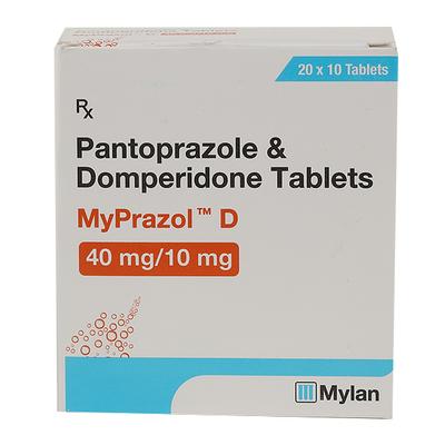 MYPRAZOL D 10/40mg Tablet 10's - Ulcer/Reflux/Flatulence-Aaa