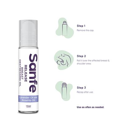 Sanfe Release Breast Destressing Oil - Lavender Oil & Rosehip Oil 10 ml - Breast Care Creams