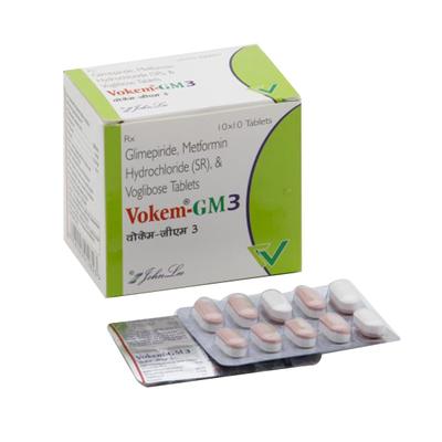 VOKEM GM 3 Tablet 10's - Diabetes-Ant