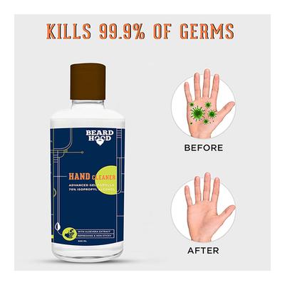 Beardhood Hand Cleaner Gel - With Aloe Vera Extract Refreshing & Non Sticky 500 ml - Hand Sanitizer