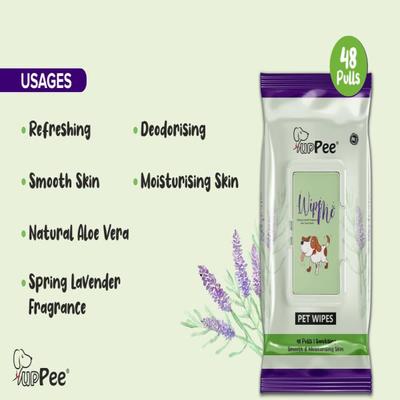 PupPee Wipe Me Pet Wipes 48's - Pet Grooming