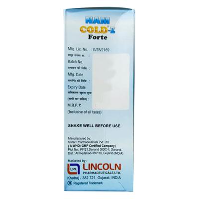NAM Cold Z Syrup 60ml - Cough And Cold-Cou