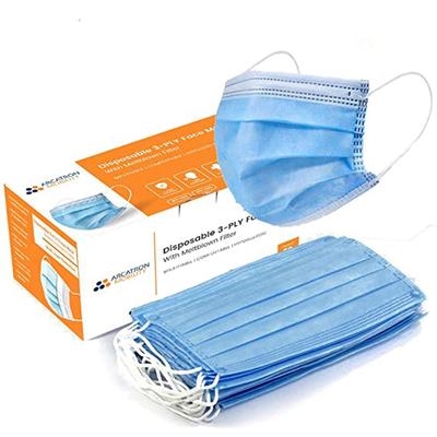 Arcatron 3 Ply Disposable Surgical Face Mask - Blue (Pack of 50) - Face Mask