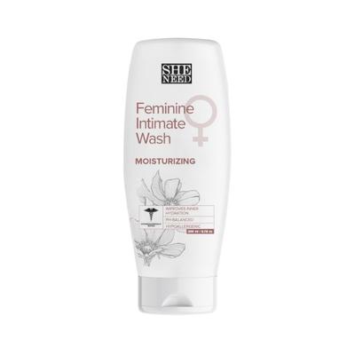 SheNeed Moisturizing Feminine Intimate Wash 100% Natural with Aloe Vera, Lotus Sea Oil and Sea Buckthorn Oil 200 ml - Intimate Care