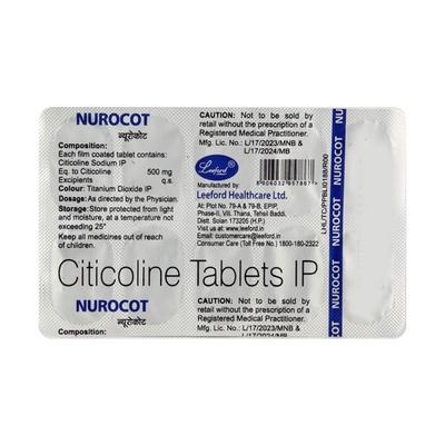 Nurocot 500mg Tablet 10'S - Nootropics And Neurotrophics