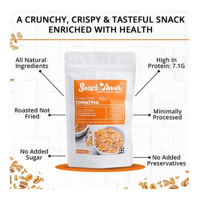 Snack Amor Crispy Oats Tomatina 100 gm - Nutritional Bars