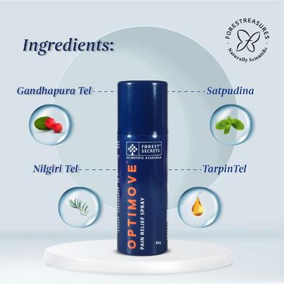 Forest Secrets Optimove Pain Relief Spray 80 gm - Pain Relief (Ayush)