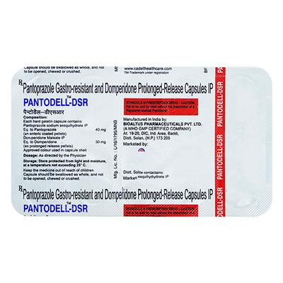 PANTODELL DSR Capsule 10's - Ulcer/Reflux/Flatulence-Aaa