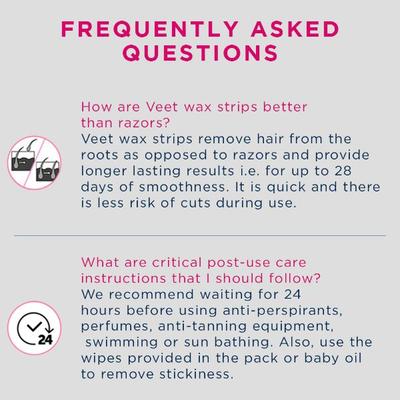 Veet Full Body Waxing Kit - Sensitive Skin Strips 20's - Shaving & Hair Removal