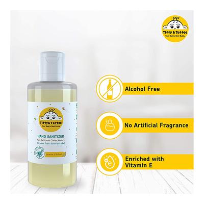 Tiffy & Toffee 99% Water Baby Wet Wipes (Pack of 3 x 80's) + Non-Alcoholic Hand Sanitizer - Lemon 100 ml - Diapers & Wipes