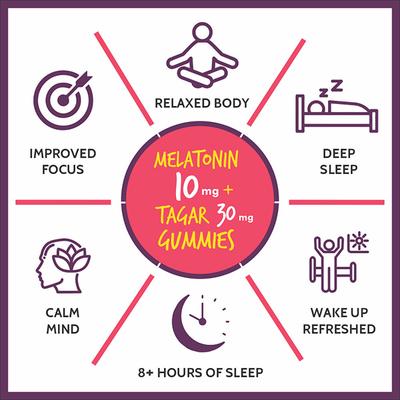 CF Melatonin + Tagara Veg Gummies 60's - Mental Health
