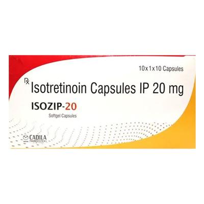 ISOZIP 20 Softgel Capsule 10's - Acne-Acn