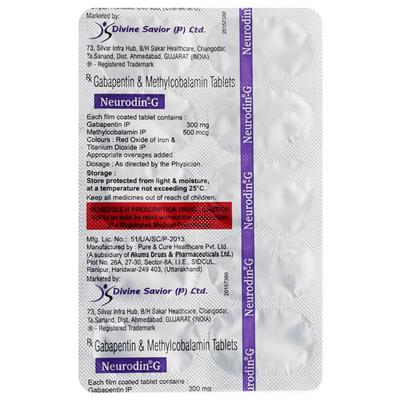 NEURODIN G Tablet 10's - Neuropathic Pain-Dru