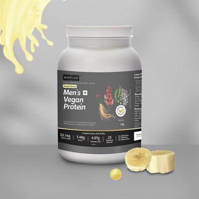 Kapiva Men's Vegan Protein Powder - Banana 1000 gm - Health Products