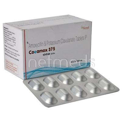 Coeamox 375mg Tablet 10'S - Bacterial Infections-Pen