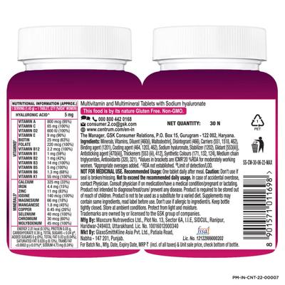 Centrum Women Multivitamins Tablets 30's - Women Health
