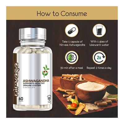 Nirvasa Ashwagandha Capsule 60's - Ashwagandha