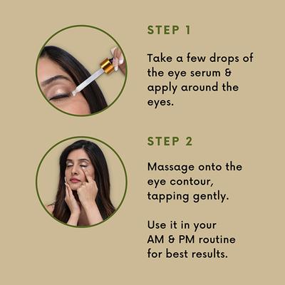 Nature Trail AM to PM Under Eye Serum with Caffeine, Matcha Green Tea, Vit C, Hyaluronic Acid 30 ml - Under Eye Creams & Serums