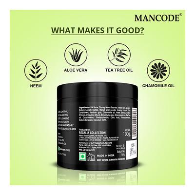 Mancode Face Scrub - Tea Tree 100 gm - Face Scrubs