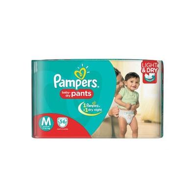 Pampers Baby-Dry Pants (M) 56's - Diapers & Wipes