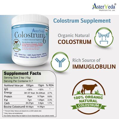 Asterveda Colostrum 6 Supplement Powder 100 gm - Health Products