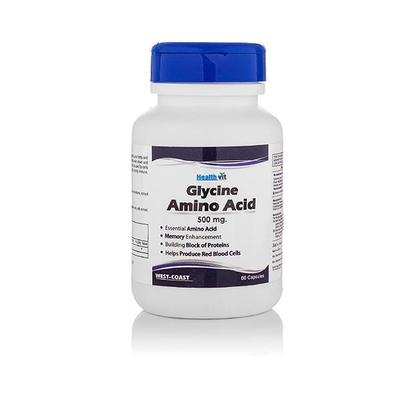HealthVit Glycine Amino Acid 500 mg Capsules 60's - Amino Acids