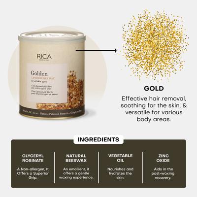 Rica Liposoluble Wax - Golden 800 ml - Shaving & Hair Removal