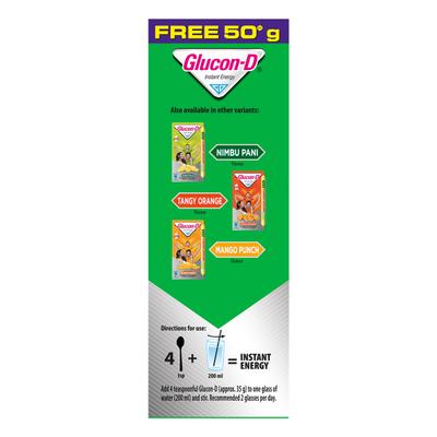 Glucon-D Instant Energy Powder - Regular (Refill) 450 gm - Energy Drinks