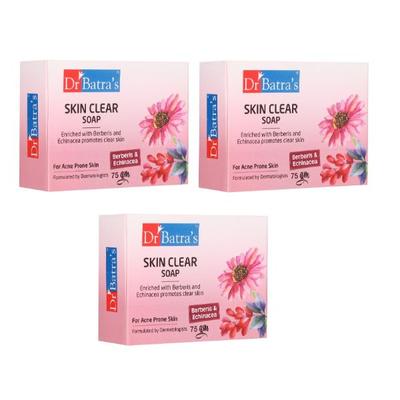 Dr Batra's Skin Clear Soap - Berberis & Echinacea (Pack of 3 x 75 gm) - Soaps