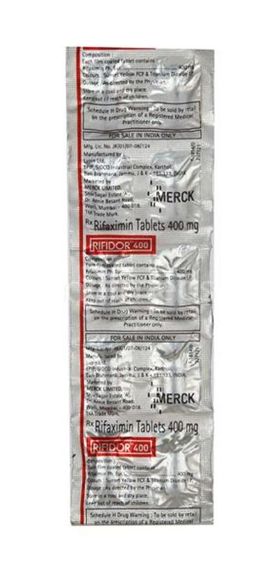 Rifidor 400mg Tablet 10'S - Bacterial Infections-OAB