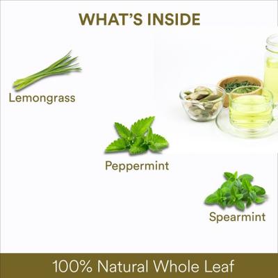 The Tea Ark Organic Lemongrass Tea Powder - Moroccan Mint 50 gm (Pouch) - Green/Herbal Teas