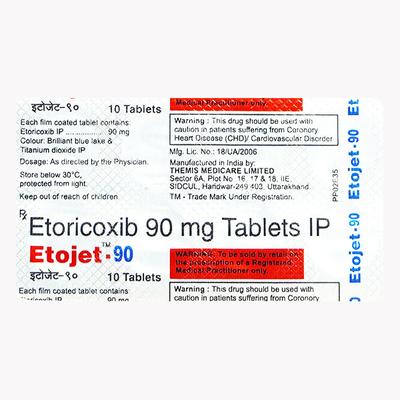 ETOJET 90 Tablet 10's - Pain relief-Nsa