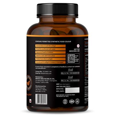 Nirvasa Omega 3 Salmon Fish Oil (Triple Strength) Capsule (Pack of 2 x 60's) 1's - Omega Fish Oil Fatty Acids