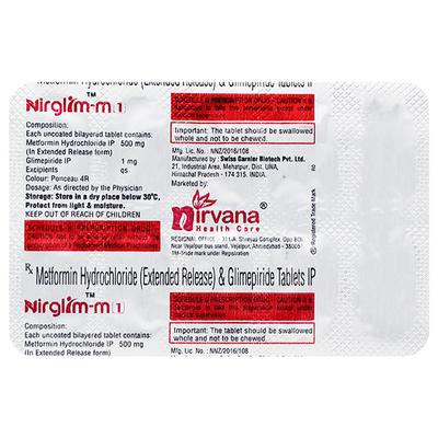NIRGLIM M1 Tablet 10's - Diabetes-Ant