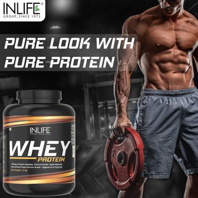 INLIFE Whey Protein Powder - Vanilla Flavour 2 kg - Whey Proteins