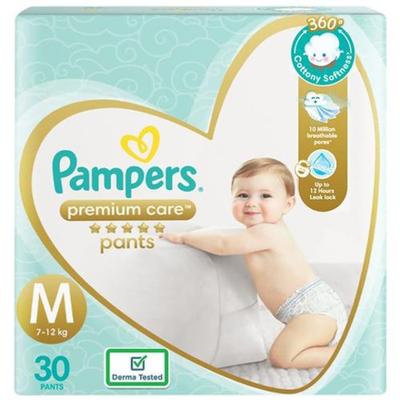 Pampers Premium Care Pants (M) (7 - 12 kg) 30's - Diapers & Wipes
