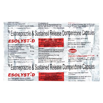 ESOLYST D Capsule 10's - Ulcer/Reflux/Flatulence-Aaa
