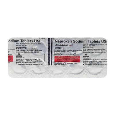 Xenobid New 275mg Tablet 10'S - Pain relief-Nsa