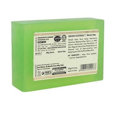 Khadi Natural Herbal Soap - Aloevera 125 gm - Soaps