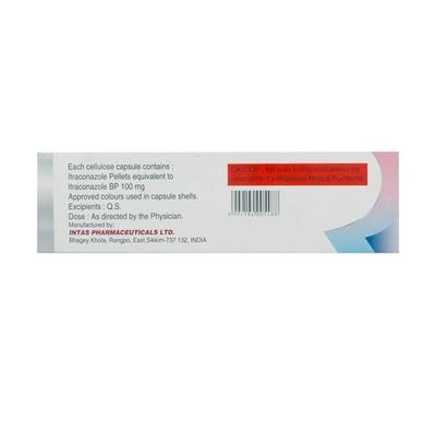 Itaspor 100mg Capsule 7'S - Fungal Infections-Anf