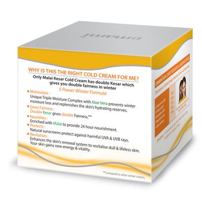 Emami Malai Kesar 24h Moisturisation Cold Cream (Free Vasocare Jelly worth Rs.85) 100 ml - Creams/Oils/Lotions