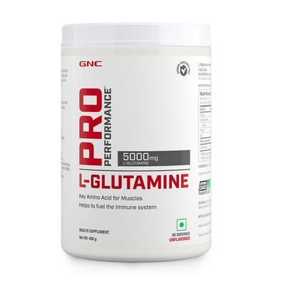 GNC Pro Performance L-Glutamine 5000 mg Powder - Unflavoured 400 gm - Amino Acids