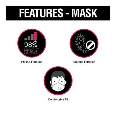 Dettol Siti Shield Air-Pollution Smart Mask - N95 (L) - Face Masks